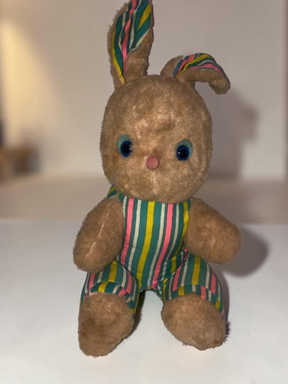 Knickerbocker Animals of Distinction 1960s Plush Bunny Rabbit  Vintage 14”